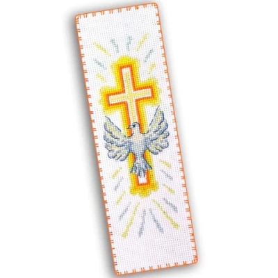 Afbeelding van Povitrulya Heilige Geest Bladwijzer set met telwerk Borduurset voor volwassenen papierpatroon, 16 Count Aida canvas en voorgesorteerde floss DIY Kerstmis, Nieuwjaarscadeau