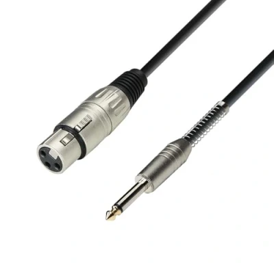 Afbeelding van Adam Hall K3MFP0100 XLR Verbindingskabel [1x bus 1x Jackplug male 6,3 mm] 1.00 m Zwart