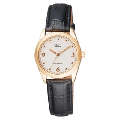 Afbeelding van Q&amp;Q by citizen qb43j104y Dames Horloge rosekleurig 30 mm