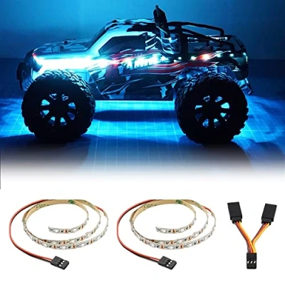 Afbeelding van LED lichtstrip voor RC auto&#039;s vliegtuig vaste vleugel vliegende drone model vrachtwagen (ijsblauw)