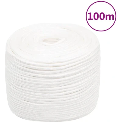 Afbeelding van vidaXL Boottouw 6 mm 100 m polypropyleen volwit