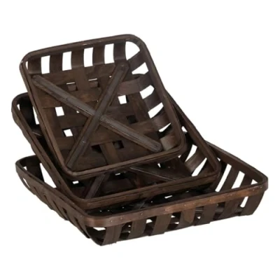 Afbeelding van Basket spelset Bruin Hout 52 x 11,5 cm (3 Stuks)