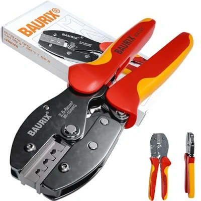 Afbeelding van BAURIX® MC4 krimptang [2,5 6 mm²] I zonne voor PV kabel, zonnestekker connector, stekker, Y gereedschap, krimptangen, tang