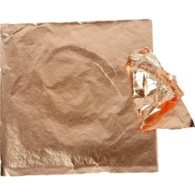 Afbeelding van Imitatie bladmetaal, vel 16x16 cm, 25 vellen, koper