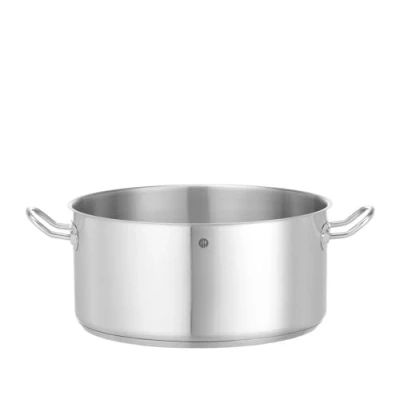 Afbeelding van HENDI Kookpan, laag, zonder deksel, braadpan, geschikt voor gasfornuizen, inductiekookplaten, elektrische kookplaten, keramische vaatwasmachinebestendig, 12L, ø320x(H)150mm, RVS