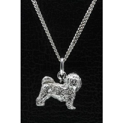 Afbeelding van Zilveren Bolognezer ketting hanger groot