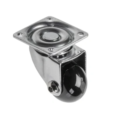 Afbeelding van GTV Meubelrol BRAZYLIA zonder vergrendeling zwenkwielen voor meubels staal/PC/PU diameter 75 mm 360 graden totale belasting per rol 64 kg zwart
