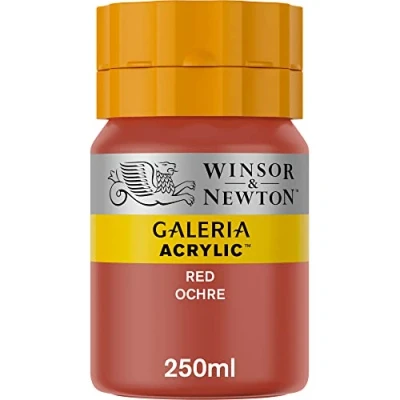 Afbeelding van Winsor &amp; Newton 2137564 Galeria acrylverf, hoge pigmentatie, lichtecht en verouderingsbestendig, romige vloeiende consistentie 250ml Pot, Red Ochre