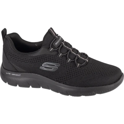 Afbeelding van Skechers Summits Sneakers laag black, Heren, Maat: 42.5, Black Textiel/ synthetisch