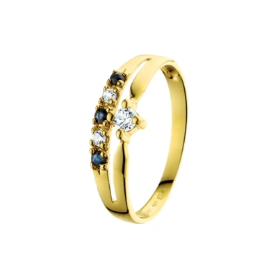 Afbeelding van Ring Saffier En Zirkonia