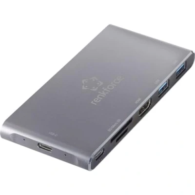 Afbeelding van Renkforce RF 4599772 USB C dockingstation Geschikt voor merk: Universeel M.2 SSD slot, Geïntegreerde kaartlezer,