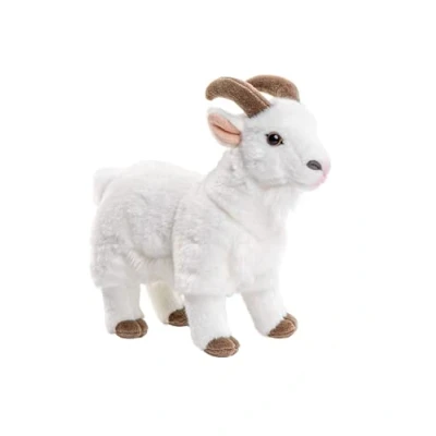 Afbeelding van Uni Toys Berggeit wit 29 cm (lengte) pluche geit dier, knuffeldier