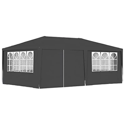 Afbeelding van vidaXL Partytent met Zijwanden Professioneel Feesttent Paviljoen Tuintent Zonwering Zonnescherm Zonneluifel Prieel Tuinprieel 90 g/m² 4x6 m Antraciet