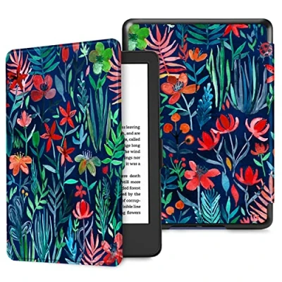 Afbeelding van Fintie Hoes voor De nieuwe Kindle (11e generatie 2022) met 6 inch display dunste en lichtste beschermhoes tas Auto Sleep/Wake, Jungle Night