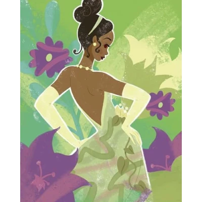 Afbeelding van Komar Artprint Disney Princess Tiana in Green 40 x 60 cm (breedte hoogte) kinderkamer, decoratie (set)