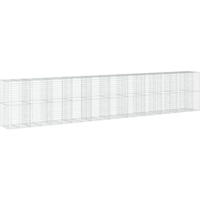 Afbeelding van vidaXL Schanskorf 1050x100x200 cm gegalvaniseerd ijzer zilverkleurig