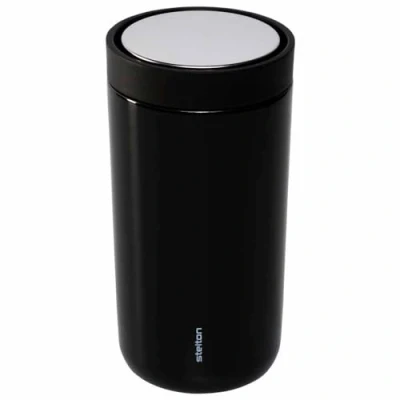 Afbeelding van Thermosbeker Stelton To Go Click Steel Black 0,2 L