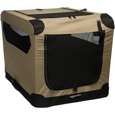 Afbeelding van Amazon Basics Hondenbench, zacht, opvouwbaar, 66 cm