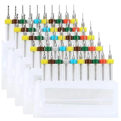Afbeelding van WayinTop 50 stuks PCB boorbitset, 0,3 mm 1,2 mm, wolfraamstaal, micro spiraalboren voor printplaat, 3D printer, precisieboor, sieraden, boorgereedschap (5 x 10 maten)