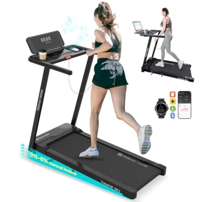 Afbeelding van Mobvoi Home Loopband Ultra 3 in 1 Loopmat met Opvouwbare 6% Helling voor Thuiskantoor 2.5HP Loopbandhouder Koptelefoon Laptop Groot Loopoppervlak LED scherm Luidspreker 12 km/u 120 kg