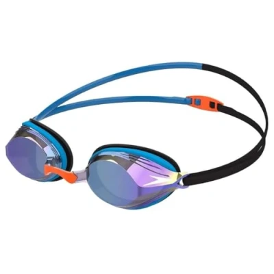 Afbeelding van Speedo Unisex Volwassen Vengeance Spiegel Zwemmen Goggles, Pool Blauw/Zwart/Saffierblauw, One Size