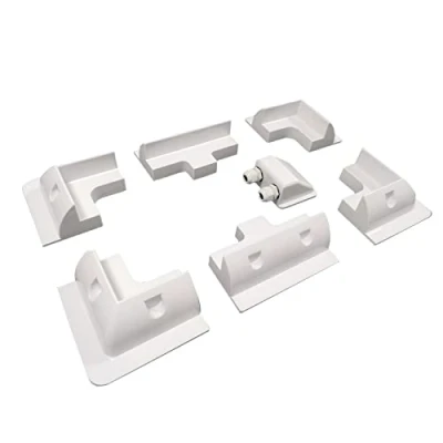 Afbeelding van enjoy solar ABS Mounting Set zonnepaneelhouder 7 delig in wit met dakdoorvoer, ideaal voor campers, caravans en boten.