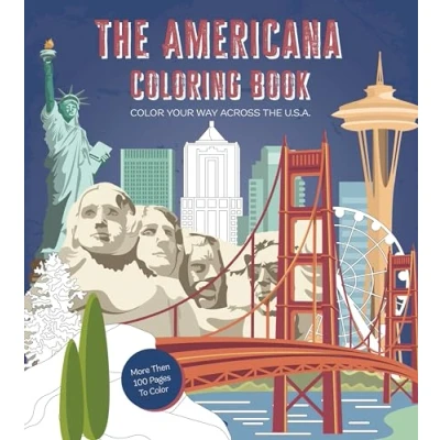 Afbeelding van Americana Coloring Book: Color Your Way Across the U.S.A. More Than 100 Pages to