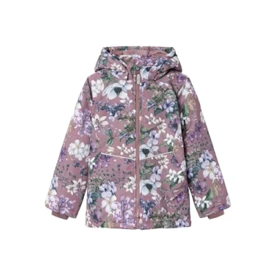 Afbeelding van NAME IT Nkfmaxi Jacket AOP Noos Korte jas voor meisjes, Druivenhak/Aop: bloem, 158 cm