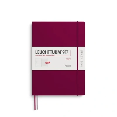 Afbeelding van LEUCHTTURM1917 372641 weekkalender &amp; notitieboek Master (A4+) 2026, Port Red, Engels