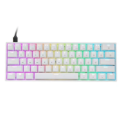 Afbeelding van EPOMAKER Skyloong SK61 61 toetsen, hot swappable, 60% mechanisch toetsenbord met RGB achtergrondverlichting, ABS keycaps, stofdicht, voor Win /Mac gamers, QWERTY