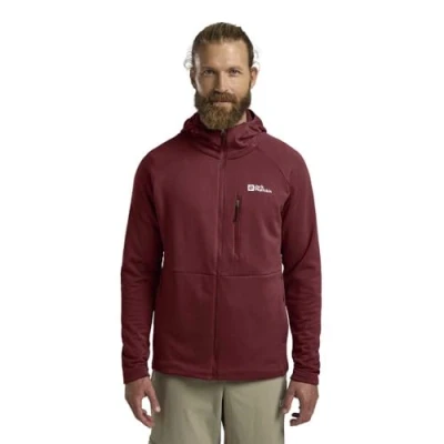Afbeelding van Jack Wolfskin Kolbenberg Hooded Outdoorjas, Heren, Maat: Large, Deep ruby