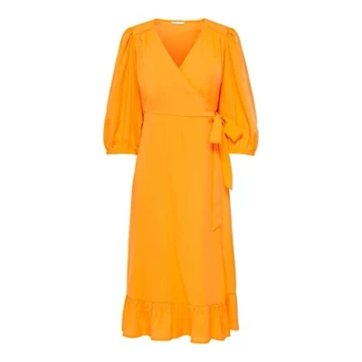 Afbeelding van ONLY midi jurk voor dames, apricot, XS