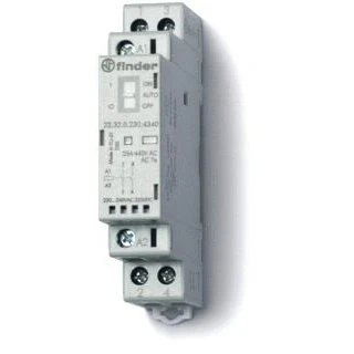 Afbeelding van Finder magneetschakelaar 17 5mm 2m 25a 250vac spoel 12vac dc contact agsno2 mech standindicatie on auto off schakelaar en led 22 32 0 012 4340