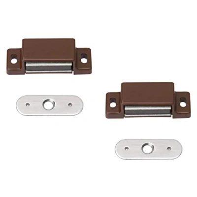 Afbeelding van Metafranc magneetsnapper vaste tegenplaat eenvoudige montage geschikt voor meubeldeuren &amp; kleppen / deursluiting magneet meubelsnapper 3 kg (2 Stuk) bruin