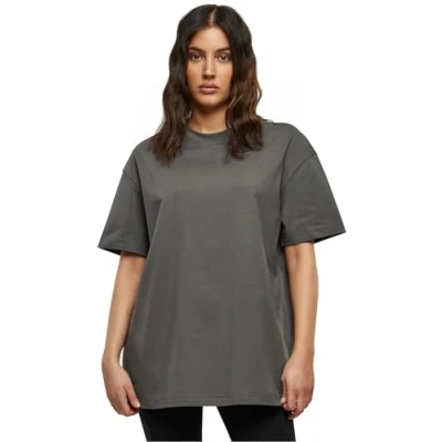 Afbeelding van Build Your Brand Dames T Shirt Oversized Boyfriend Tee Darkshadow S, Darkshadow., S