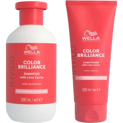 Afbeelding van Wella Invigo Brilliance Fijn/Normaal Shampoo 250ml + Conditioner 200ml bundel/set/pakket Haibu by Kapperskorting.com