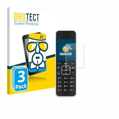 Afbeelding van BROTECT Screenprotector voor AVM Fritz!Fon C6 Black Folie Beschermfolie Beschermglas transparant (3 Stuks)