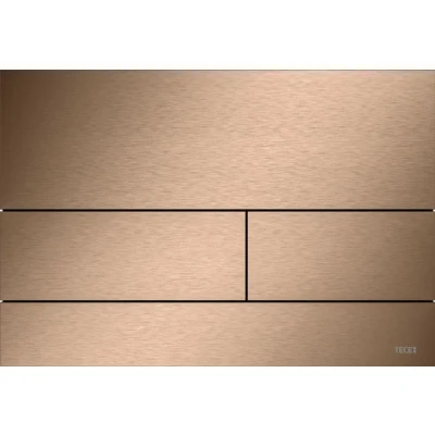 Afbeelding van TECE Square ll drukplaat geborsteld rood/goud PVD met anti vingerprint