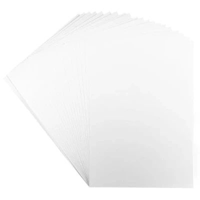 Afbeelding van Ideen mit Herz Groot gekleurd karton, DIN A4, stabiele kwaliteit, 300 g/m², wit, blanco, 20 vellen, knutselpapier, knutselkarton, papier, fotokarton, wit papier