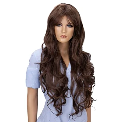 Afbeelding van CAISHA Pruik Volumineus Lang Haar Cosplay Theatershow Golvend Bruin Mix FS831a