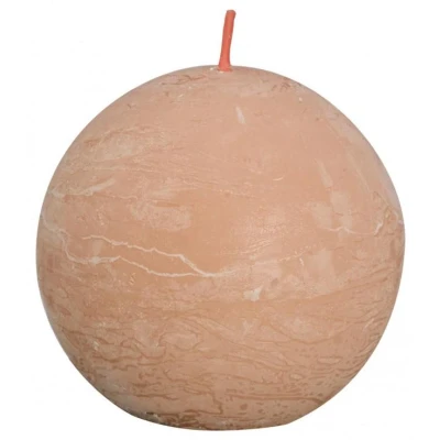 Afbeelding van Bolsius Rustiek bolkaars shine 76 misty pink 1 stuks