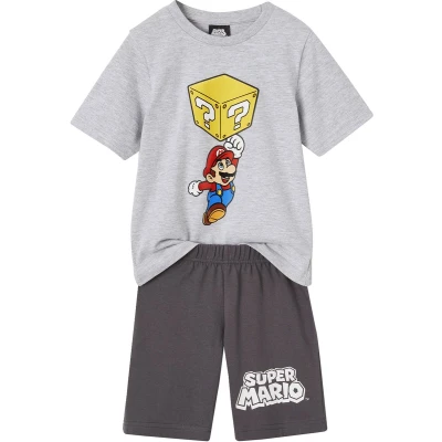 Afbeelding van Vertbaudet Tweekleurige pyjashort voor jongens Super Mario®