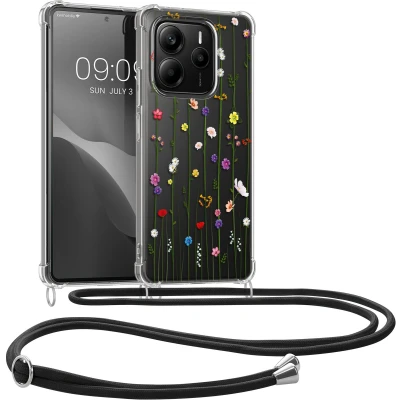 Afbeelding van kwmobile telefoonhoesje geschikt voor Xiaomi Redmi Note 14 5G Hoesje met telefoonkoord Back cover smartphone Case in meerkleurig / transparant