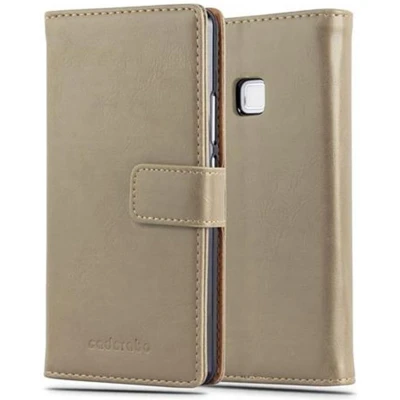 Afbeelding van Cadorabo Hoesje geschikt voor Huawei P9 LITE 2016 / G9 in CAPPUCCINO BRUIN Beschermhoes met magnetische sluiting, standfunctie en kaartvakje Book Case Cover Etui
