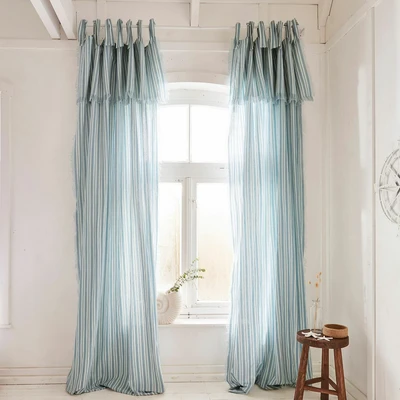 Afbeelding van LOBERON Gordijn Anjoutey blauw/wit
