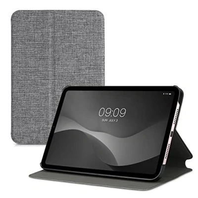 Afbeelding van kwmobile Hoesje compatibel met Apple iPad Mini 6 8.3 inch (2021) Slim Book Style Tablethoes standaardfunctie Grijs