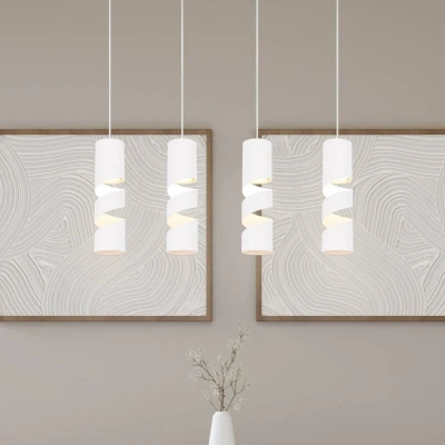 Afbeelding van Trio 4 lichts koker hanglamp Stream wit 364000431