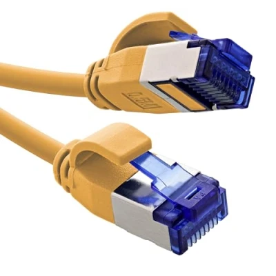 Afbeelding van InLine® Patch cable slim, Cat.6A, S/FTP, TPE (LSZH) flexible, PoE, yellow, 5m