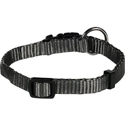 Afbeelding van Hond Halsband Ziggi Donkergrijs XS 20 35cm 10mm