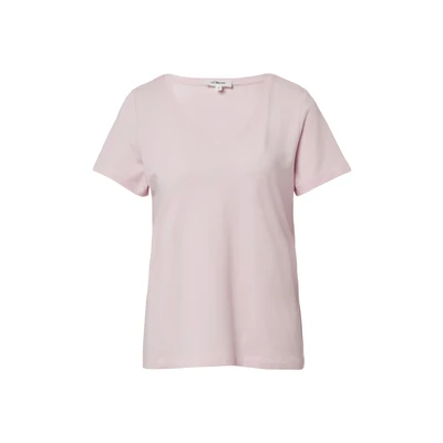 Afbeelding van s.Oliver MIT Vausschnitt Tshirt basic, Dames, Maat: 36, Zartrosa